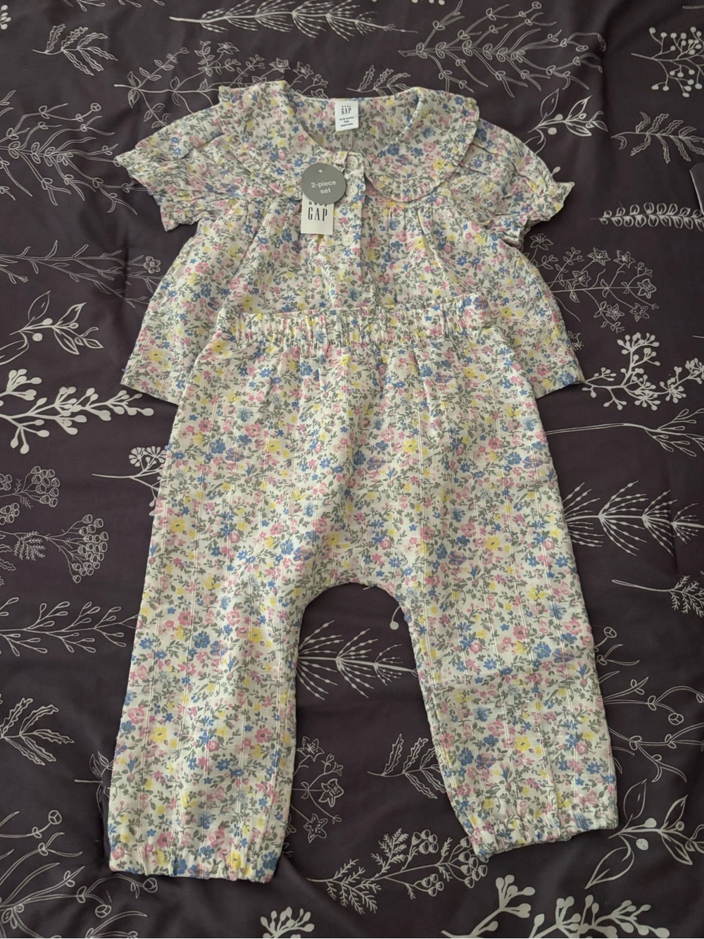 GAP Multi-Color Floral Baby Romper Set